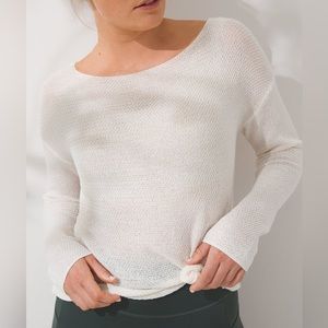Soma Wknd Eco Yarn Bateau-Neck Sweater White Cream XL